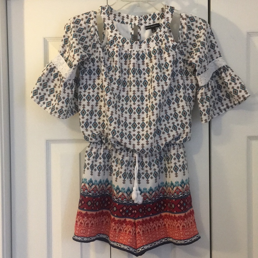 Sequin Hearts Girls Romper